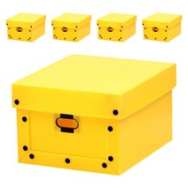 플라스틱 수납정리함 이사박스 A, 노랑, 5개