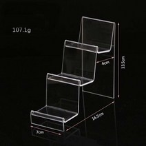 아크릴책꽂이 아크릴책장 전면책꽂이 투명책꽂이 아크릴 투명 디스플레이 선반 모바일 책 지갑 안경 랙 다층 플렉시 유리 스탠드 홀더, [05] A6