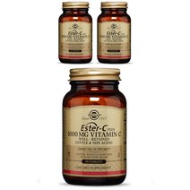 솔가 에스터-C 플러스 1000mg 비타민 C 타블렛 글루텐 프리 비건, 60개입, 3개