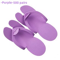 일회용 플립 플롭 도구 호텔 폼 페디큐어 EVA 10 50 쌍, 없음, 16.-Purple-500 pairs