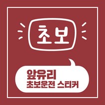 헬로팸 앞유리 초보운전 스티커 디자인06, 노랑색