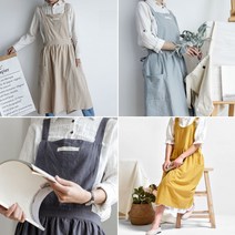 매일입고싶은원피스앞치마 꽃꽃이 전인화 정유미 입는 광목 애견미용사 장금이 조끼형 앞치마, A타입/핑크, 1개