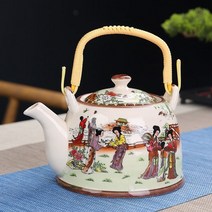 티포트세트 홍차 도자기 티팟 900ml 냄비 필터 물 대형 세라믹 용량 주전자 쿵푸 차, 16