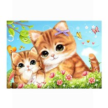 히여 보석십자수 DIY 패키지 D-200817, 1개, 고양이 BH-155