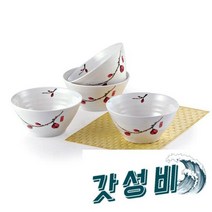도자기 홍매화 면기 4p