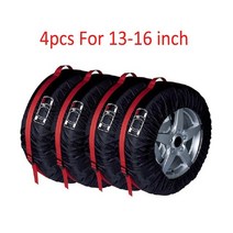 타이어보관접이식 스페어 타이어 보호 커버 스토리지 토트 백 오프로드 트럭용 휠, 05 4PCS Red S