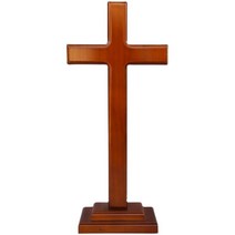 탁상용 원목 십자가 크리스챤 예배당 새신자선물, 17cm 십자가