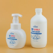 CHOBS 신생아 키즈 유기농 손 세정제 핸드워시 마일드 버블형 본품 리필 대용량, 본품 300ml