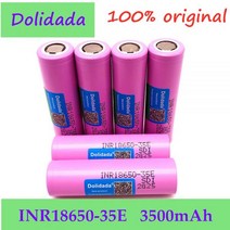 3.6v건전지 18650고방전 100% 오리지널 18650 3500mAh 20A 방전 INR18650 35E 배터리 리튬 이온 3.7V 충전식 배터리, 8pcs