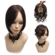 아미모 단발머리 정수리가발 가르마가발 여자부분가발 [CM-P8128], 왼쪽가르마 사선 커트형, 웨이브형, 자연갈색