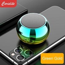 Caridite M3 미니 휴대용 5.0 무선 스피커 노트북 휴대 전화 스테레오 스트림 버튼 컨트롤러 포함, [01] Other, [01] 스피커, [03] green gold