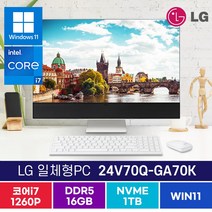 LG 일체형PC 24V70Q-GA70K 16G 1TB 윈11 DK