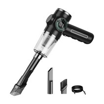 GHSHOP 4500PA 강력한 자동차 청소기 소파 용 휴대용 청소기 먼지 카펫 타일 미니 휴대용 충전식 먼지 떨이, 검은색, ABS