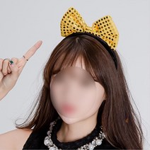 응원 리본 머리띠 노래방 헤어밴드 2개 할로윈소품 응원머리띠 무도회 파티의상 파티, 핑크