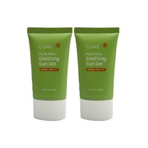 큐어 아쿠아 마일드 수딩 선젤 선크림 50ml 2개