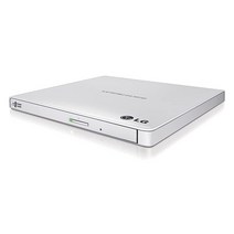 LG 울트라 슬림 휴대용 외장 ODD CD 플레이어 DVD 라이터 GP65NB60, 화이트