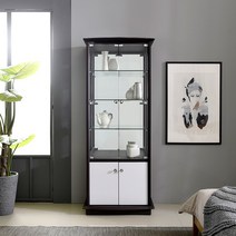 트리니 클레어 하문형 장식장 양주장 수납장 그릇장 진열장, 웬지