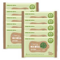 생분해 헬케어 에코 물티슈 10매x10개 레이온 100% 원단 아기물티슈, 40개