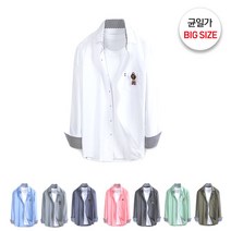 카키브라운 95-130 남자 기본 셔츠 옥스포드 캐쥬얼 남방 사계절 코튼 와이셔츠