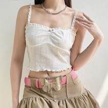 탑보그 로즈 코튼 플라워 끈탑