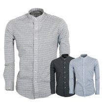 엣지애 남성용 줄무늬 차이나카라 긴팔 셔츠 MCTCT5193S1