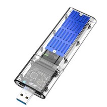 m.2 드라이브 인클로저 고속 usb3.0 gen1 5gbps b 키 m.2 ssd 인클로저용 모바일 케이스, 푸른