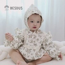 [당일발송]베스더스 유아 신생아 여아 아기 앨리사 로즈 슈트세트 백일 돌 촬영 슈트 우주복 드레스 원피스