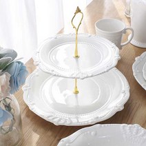 cocooning Crown 디저트 플레이팅 마카롱접시 케이크스탠드 2단