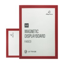 세이크린 부착형 A4 자석 프레임 액자 8가지 색상 CMF, CMF-07 A4 자석액자 레드