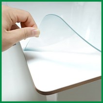 블루몬스터 맞춤 투명 유리대용 식탁매트 책상 데스크 매트 3mm, 사각, 120cm x 240cm (라운딩가능)