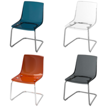 토비아스 투명 등받이 의자 인테리어거실의자, 브라운레드(705.325.90)