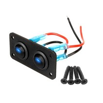 USB 토글 스위치 패널 자동차 보트 마린 블루 LED 스타일링 로커 RV 트럭 선박용 범용 12V 15 갱, 2, 1개