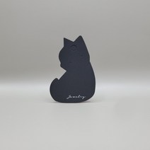 야옹이 악세사리택 목걸이택 100매, 블랙(백박)
