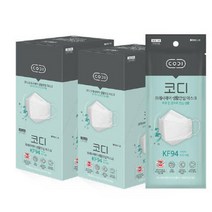 코디 생활안심마스크 KF94 1매 x 50매 대형 흰색