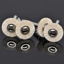 10 개몫 치과 연마 휠 울 코튼 폴리싱 폴리 셔 프로피 브러쉬 로타리 도구 용 폴리 셔 쥬얼리 버핑 235mm, 팔꿈치 기계 갈색