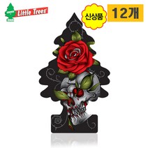 신상품 리틀트리 방향제 차량용 차량 종이 걸이형 사쉐 향기 로즈쏜 12개