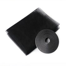 침대 방충망 캐노피 원터치 현관 텐트 대형 롤 사각 벨크로 모기장 도어 커튼 그물 cortinas protector 130x150cm 모기 스크린 anti bug inset 방, 검은색, 1.5x2m