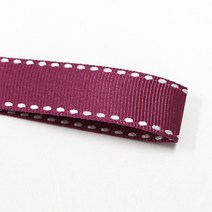 카네이션리본 선물포장리본 꽃포장리본 골지 스티치 리본 (폭 5mm 길이90m)(폭 10mm/15mm 길이 45m), 35(적자주), 15mm