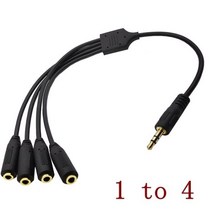 랜선 분배기관 3.5mm 그레이드 포트 Aux 멀티 헤드폰 이어폰 오디오 어댑터 잭 허브 스플리터 케이블 익스텐더 1 남성 3.4.5 여성, 03 1 to 4-30cm