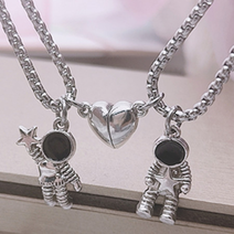 원픽아이템남자목걸이 귀여운 남성 목걸이 데일리 남자 여자 커플 자석 합체 세트