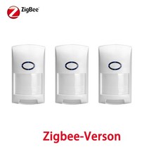 손님감지벨 동체감지기 차인벨 돔형 열선감지기 wifizigbee tuya 스마트 적외선 모션 센서 smartlife 앱 원격 알림 알람 시스템은 Alexa google과 함께, 지그비 버전 3pcs