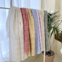 527 탐나요 체크 리플 시어서커 원단 5종, 마쭈, 옐로우