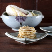 수국 국산 도자기 정사각찬기 3size