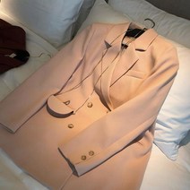 여성 봄코트 트렌치코트 봄옷 양복 외투 춘추 튀김거리 왕홍 소양복 디자인감