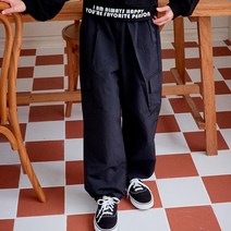 제니키즈 AS 바람막이 카고 팬츠 봄 가을 여아 주니어 와이드 통바지