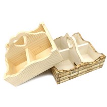 4칸양념꽂이 25x15cm 원목반제품 M-02-125