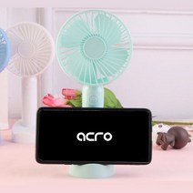 THE 5거치용 acroF2 아크로 휴대용 핸드폰 [후니케이스] 선풍기, 핑크