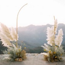 웨딩아치 셀프웨딩 플론 소품 금속 배경 아치 무대 배경 환영 장식 단철 꽃 선반 amp middot 이름:결혼, 2.5m x 2.1m, 검은색, Black