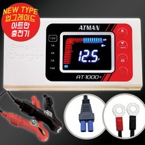 NEW 신형 아트만 12V 디지털 자동차 배터리 AGM충전기 ( 업그레이드 ) - 단자아답터 타입, 단품