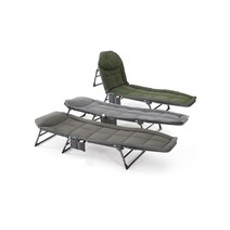 골라봐SHOP 휴대용 1인용 리클라이너 각도조절 접이식 침대 소파 베드 캠핑 사무실 간이 침대 특대형, 카키